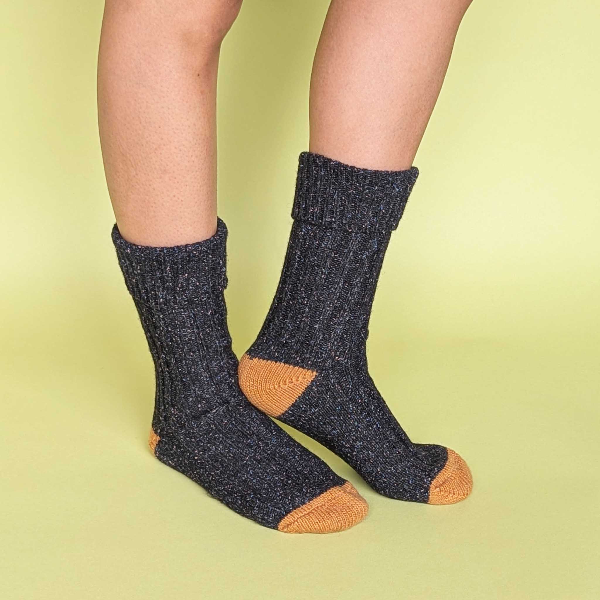 Recycled Lambswool & Silk Ribbed Socks (7 colours) - Image 16