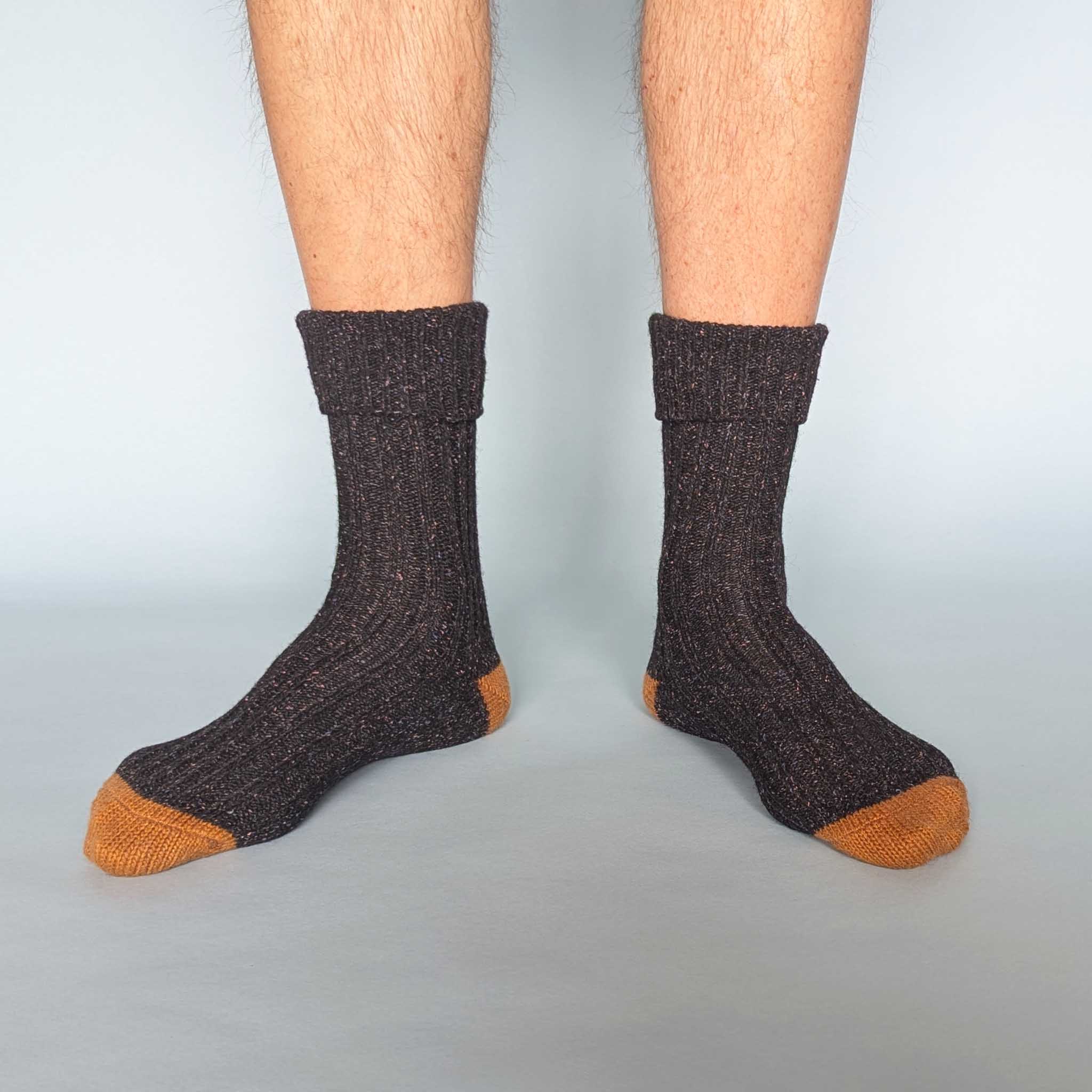 Recycled Lambswool & Silk Ribbed Socks (7 colours) - Image 17
