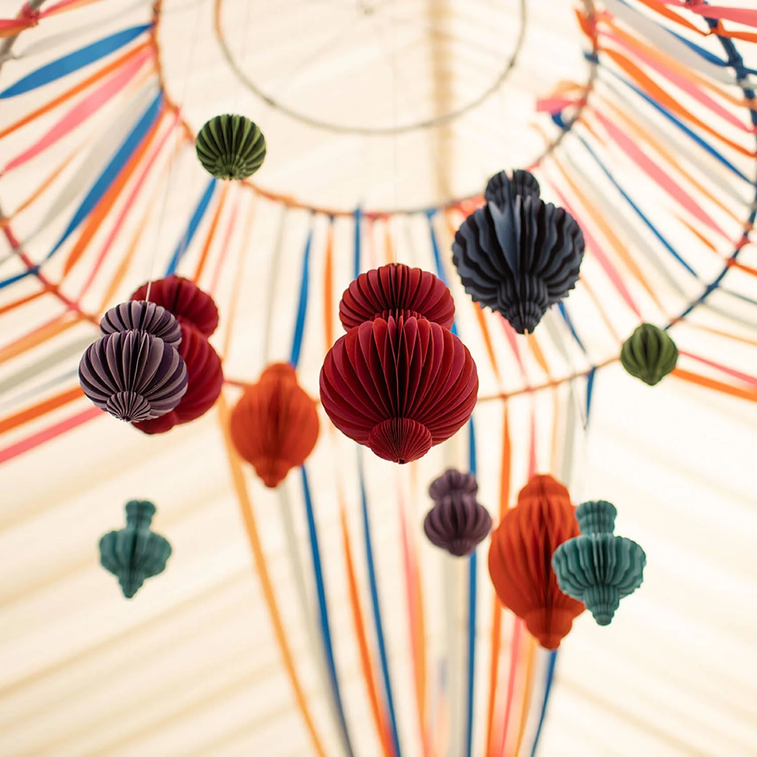 Indian Recycled Paper Fold-Away Decorations - Image 12