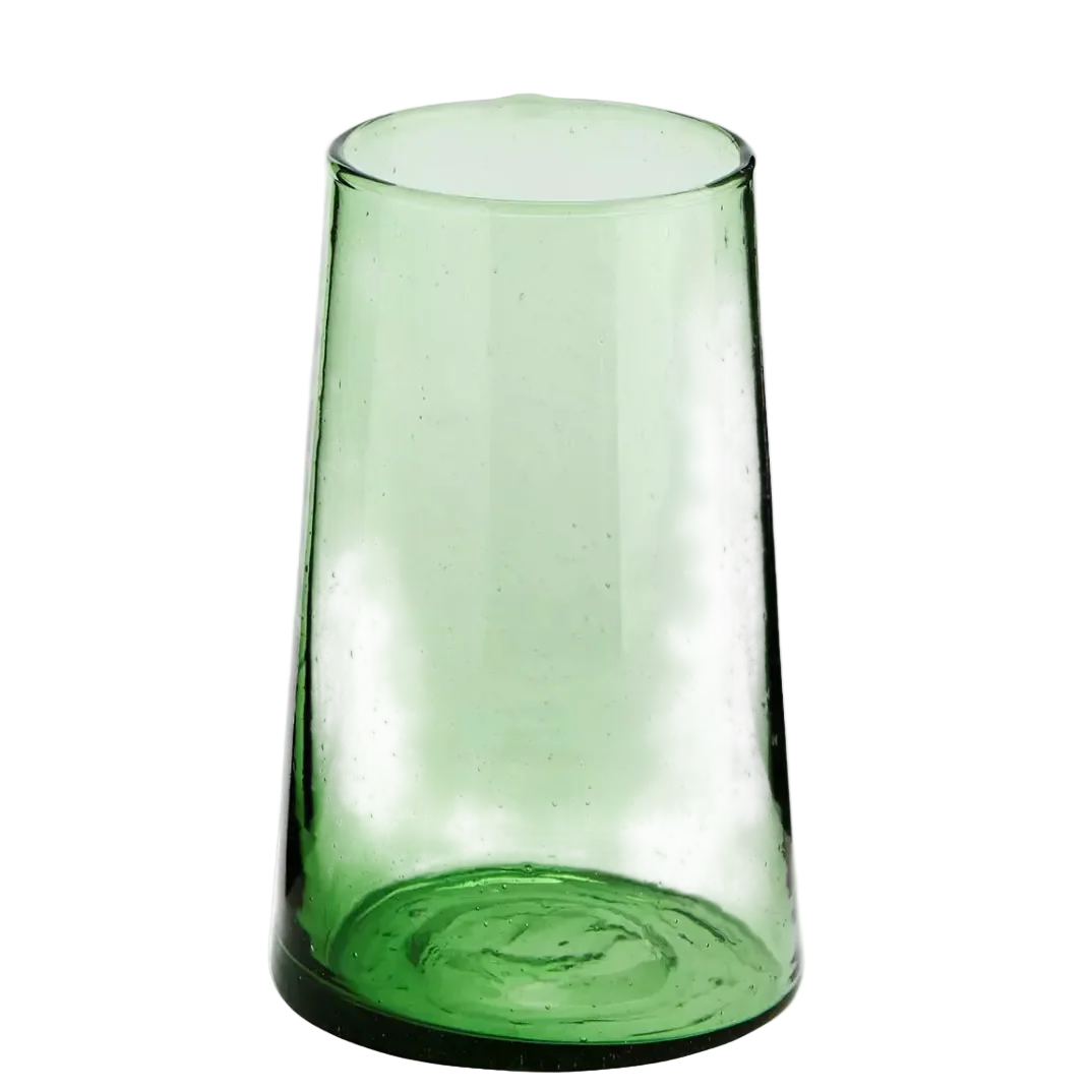 Green Recycled Moroccan Glass Tumbler (Highball)