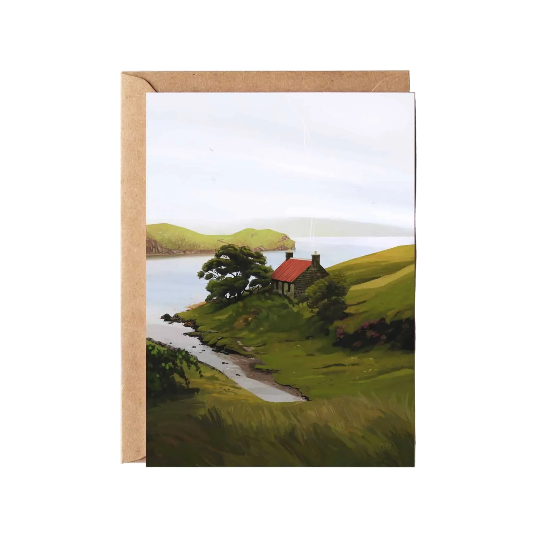 Harris Whispers, Cosy Cottage Greeting Card