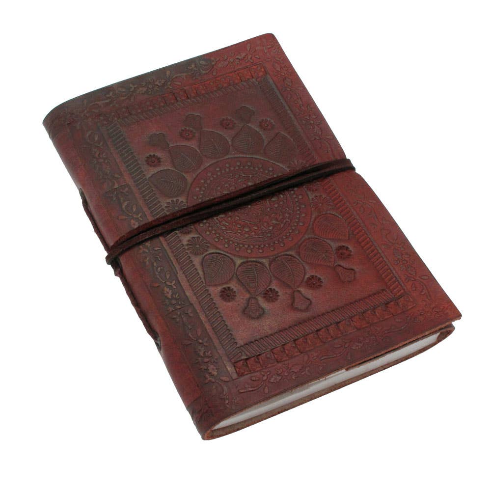 Indra Medium Embossed Leather Notebook - Image 2