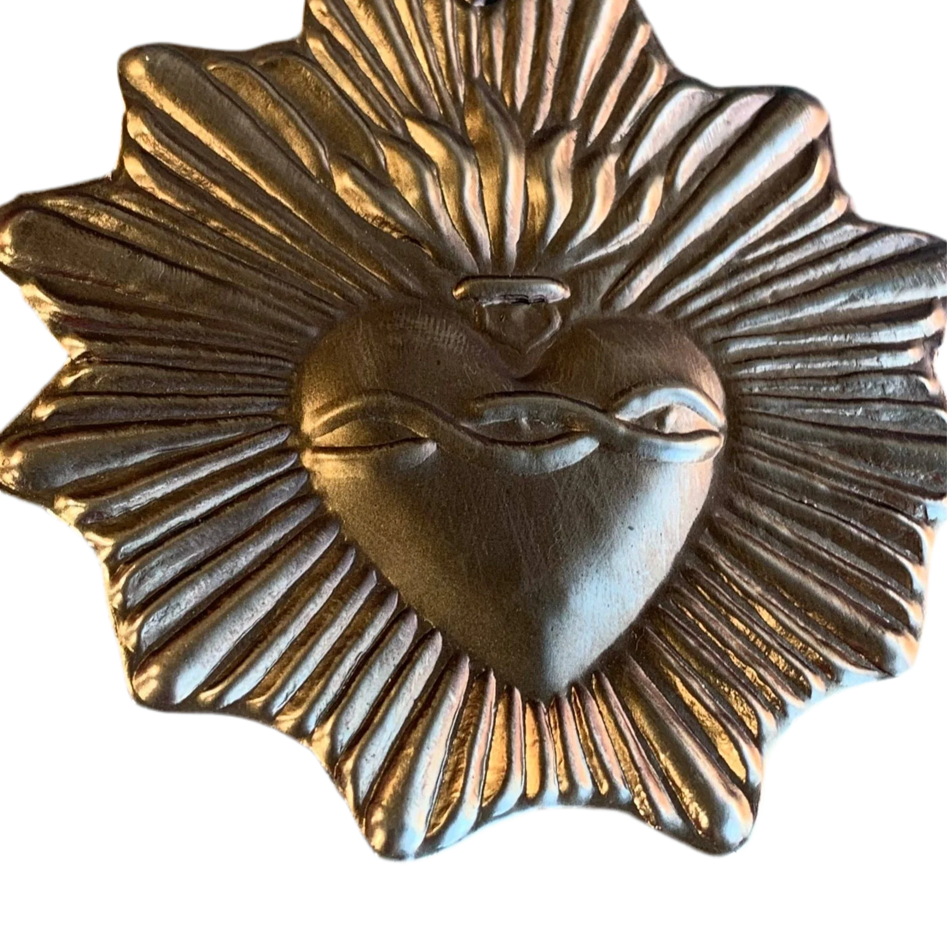 Flaming Heart Tin Milagros Ex Voto - Image 2