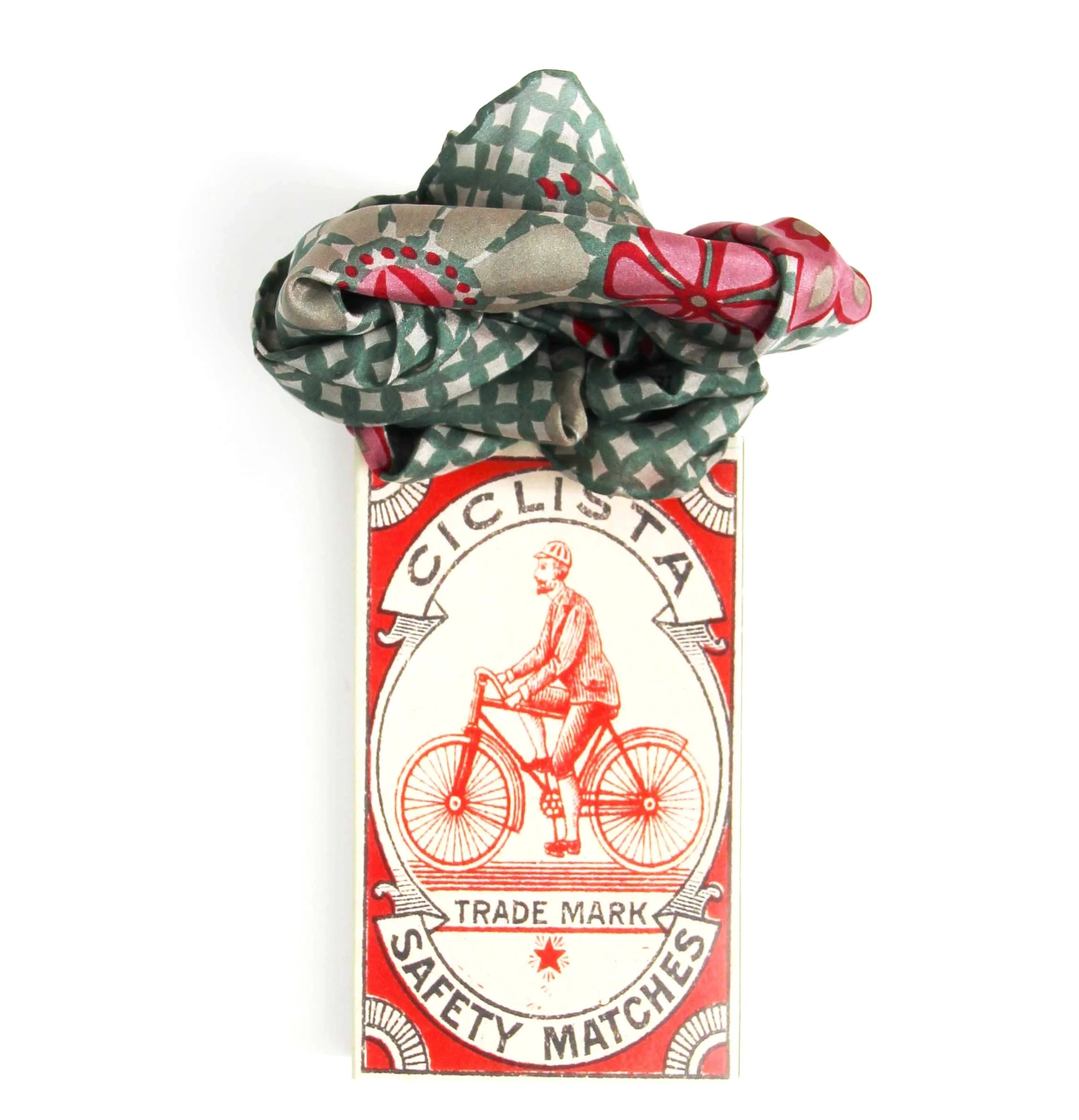 Silk Scarf - Green Shippo - Image 4