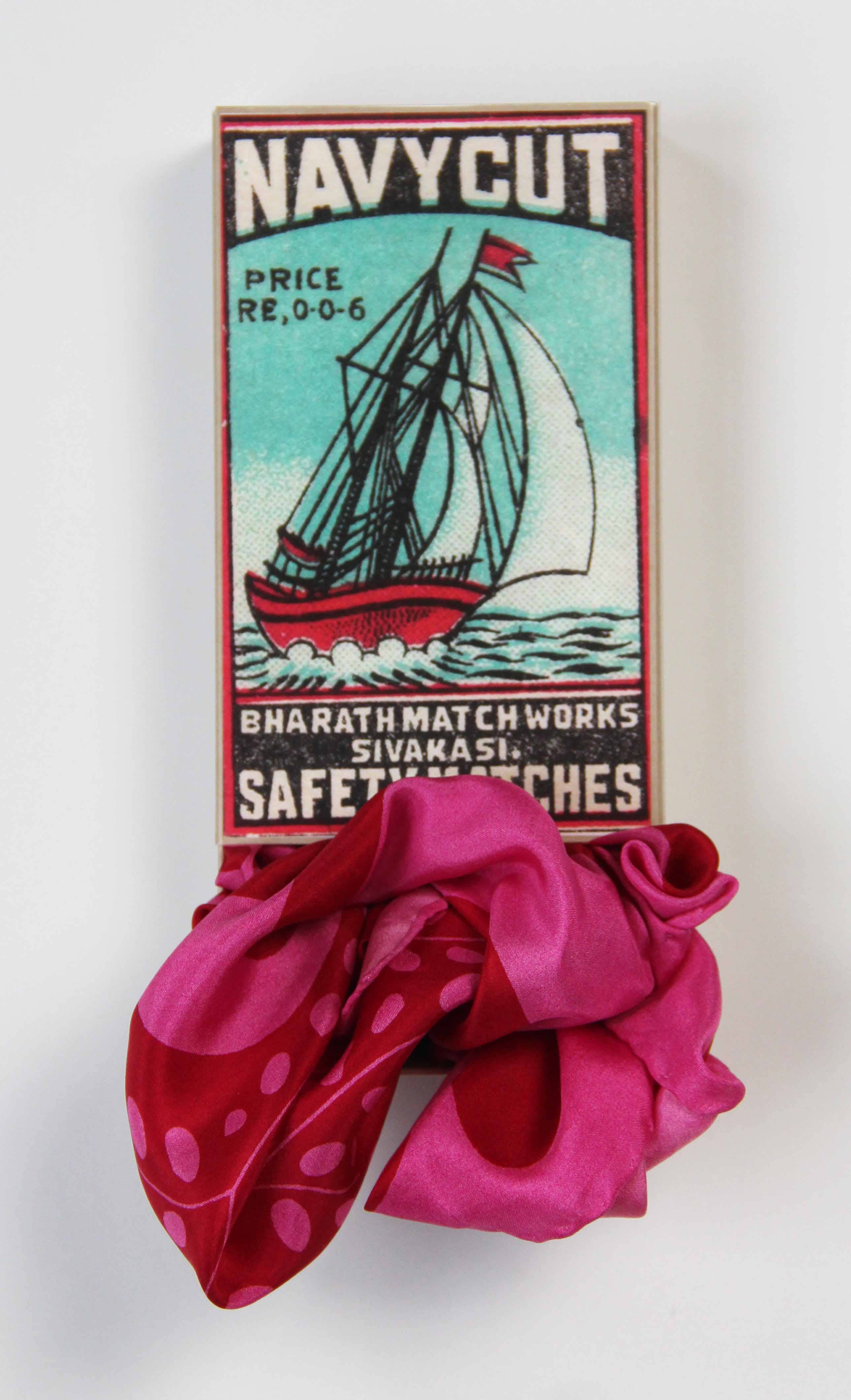 Peace & Love Fuchsia Silk Scarf - Image 3