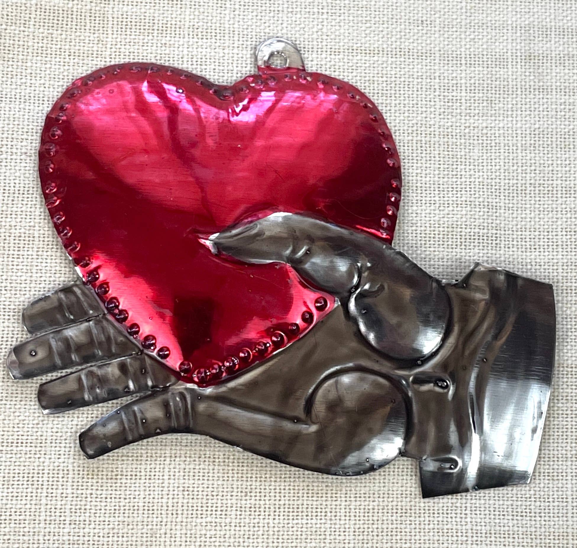 Heart in Hand Tin Milagros - Image 2